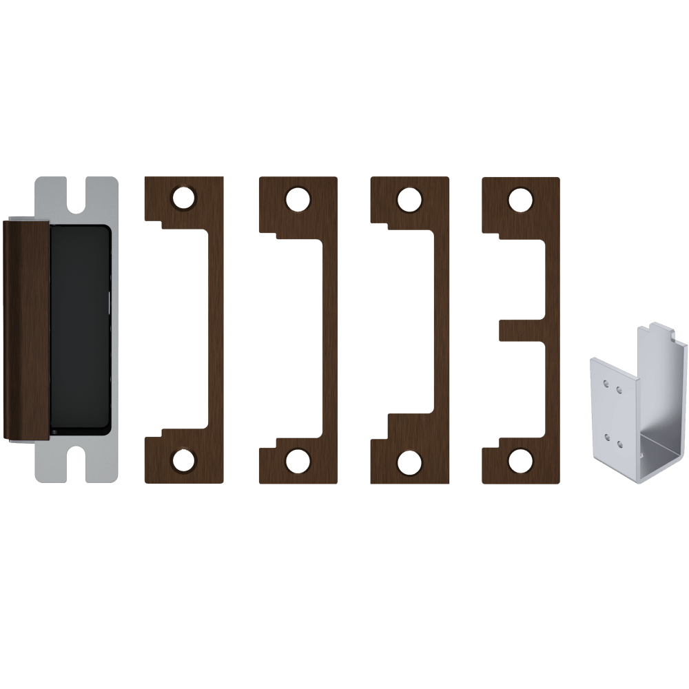HES 1600-CDB-613E Grade 1 Electric Strike, For Cylindrical or Mortise Latchbolt and Deadbolt Locks, Auto-Sensing 12/24 VDC, Field Selectable Fail Safe/Fail Secure, Includes 1N, 1ND, 1NM, 1NTD Options, Dark Oxidized Bronze