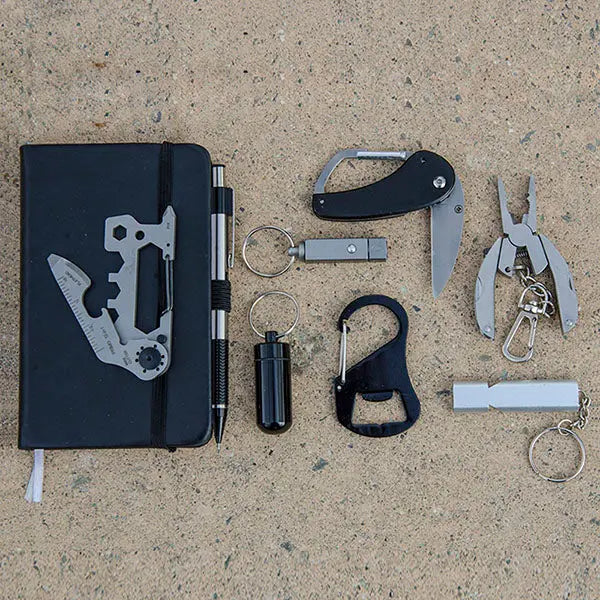Lucky Line U12701 Carabiner Knife Black 1 Per Card