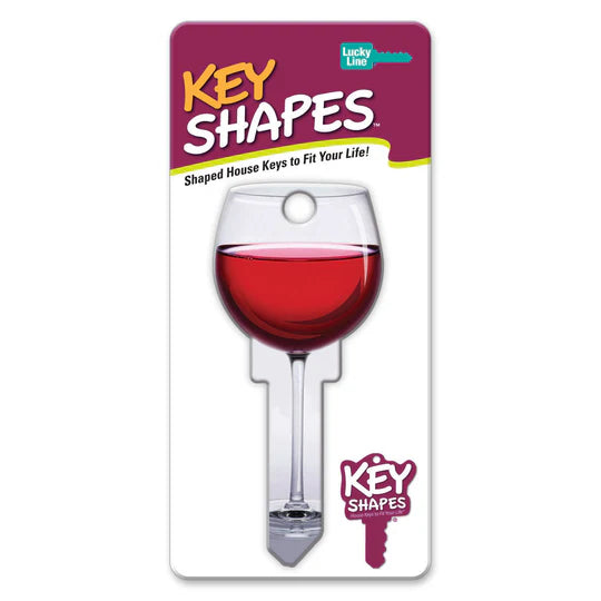 Lucky Line B108K Red Wine KeyShapes Blank, Kwikset KW1/KW10