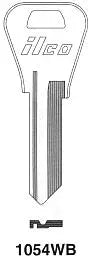 Kaba Ilco 1054WB Key Blank – Weiser WR3 Keyway, 5-Pin, Nickel-Plated Brass