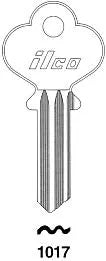 Kaba Ilco 1017 Key Blank – Norwalk Keyway, Nickel-Plated Brass (N1)