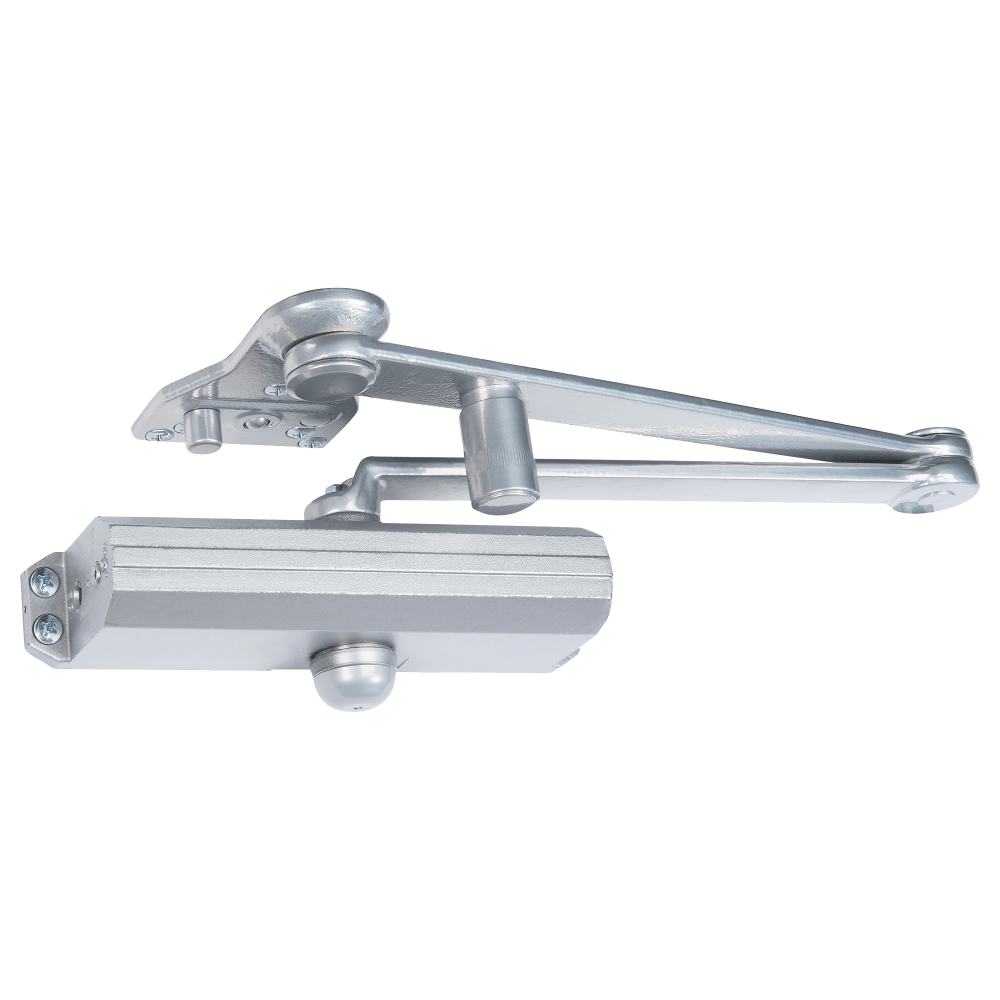 Norton CLP1601T 689 Grade 1 Parallel Arm Surface Closer, Push Side, Parallel Arm Heavy Duty Turn Hold, T Turn Hold, Positive Stop, 85 to 110 Deg. Swing, Adjustable Size 1-6, CloserPlus, Aluminum Painted Finish, Non-Handed