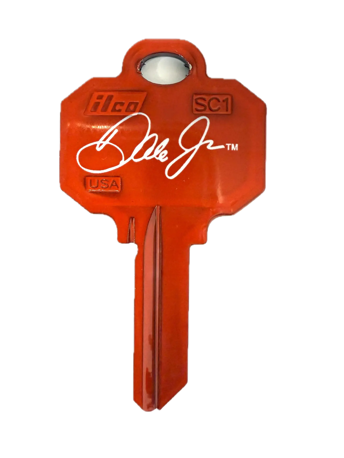 Kaba Ilco SC1-DALE EARNHARDT JR Red/Orange Nascar #8 Key Blank, Schlage