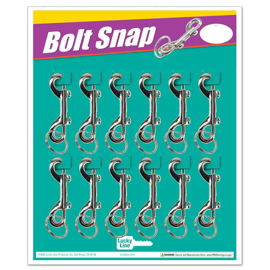 Lucky Line 44912 Double Bolt Snap with Ring 12 Per Card