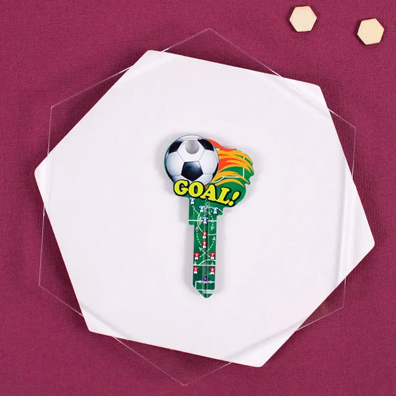 Lucky Line B135K Soccer KeyShapes Blank, Kwikset KW1/KW10