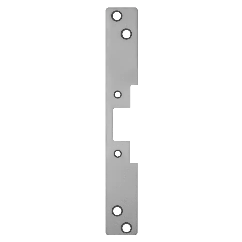 HES 504 630 Faceplate Only, 5000/5200 Series, 10" x 1-3/8", Flat wit Radius Corners, Satin Stainless Steel Satin Stainless Steel
