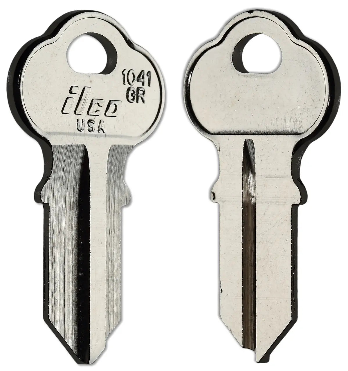 Kaba Ilco 1041GR Key Blank – Chicago K4R Double-Sided Wafer, Nickel-Plated Brass