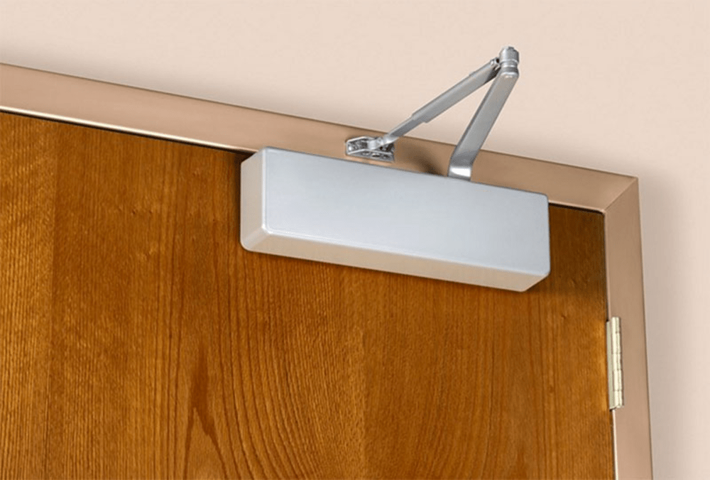 Norton UNI7500HDA 33-41 689 Grade 1 Parallel Arm Screw Hold Open Door Closer, Push Side, Unitrol Arm, Size 1 to 6, For 33" to 41" Doors, Delayed Action, Plastic Cover, Aluminum Painted Finish, Non-Handed