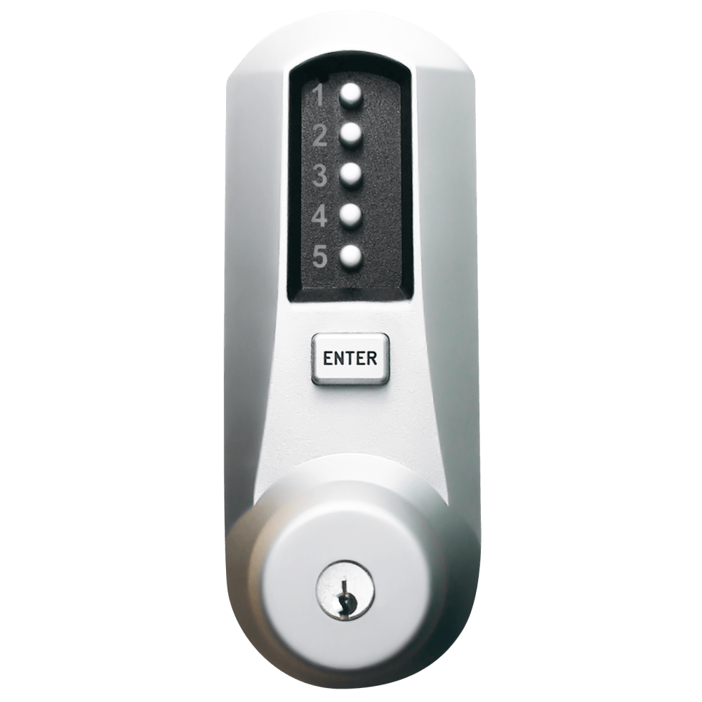 DormaKaba 5022XSWL-026-41 Cylindrical Combination Lever Lock, 2-3/8" Backset, 1/2" Throw Latch, KIL, Schlage C Keyway, Bright Chrome