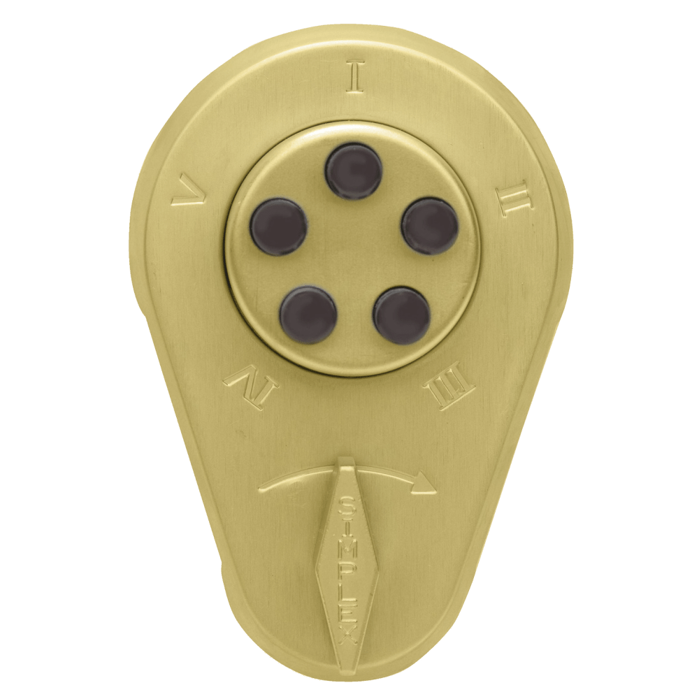 DormaKaba 9100000-04-41 Combination Deadbolt, 1-3/4" to 2-1/8" Thick Doors, Key Override, Satin Brass