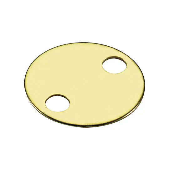 Lucky Line 26022 1-1/4" Solid Brass Key Tag with 2 Holes 100 Per Display Box