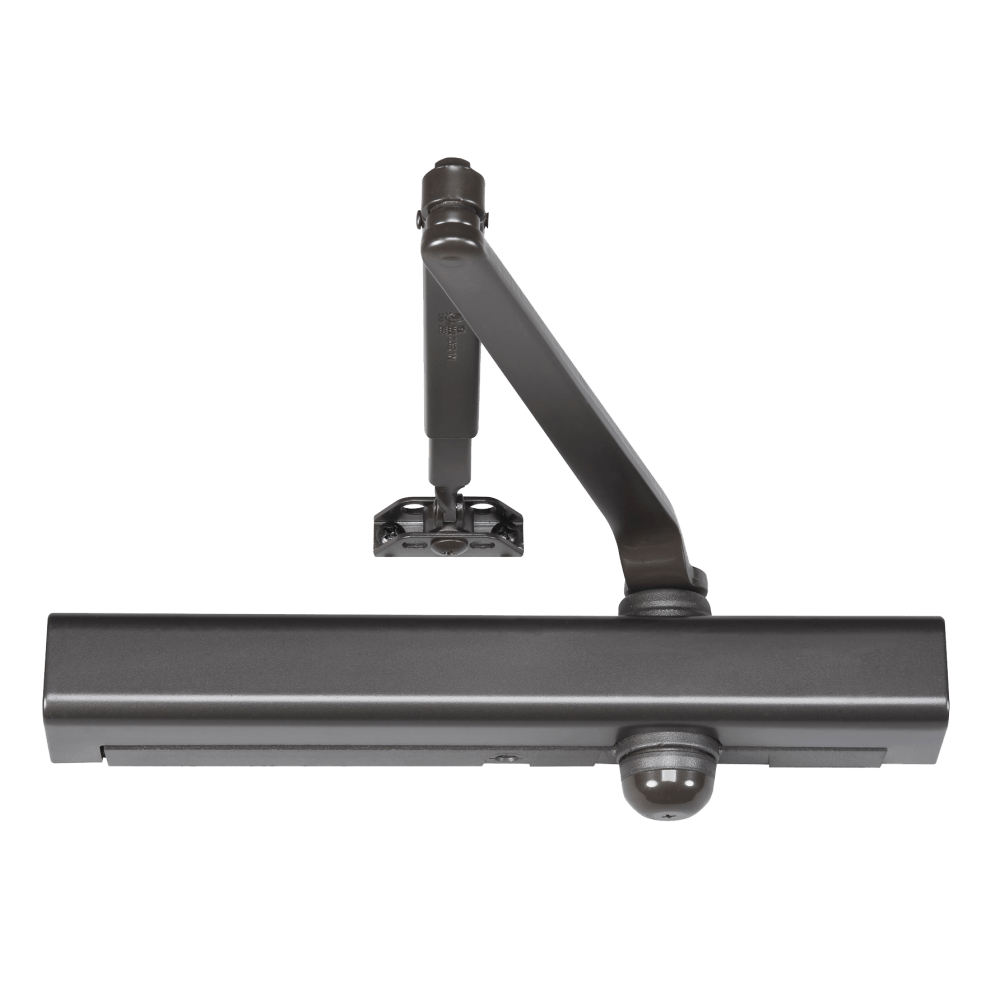 Norton 8301 690 Grade 1 Surface Closer, Hydraulic Tri Mount Push or Pull Side Mounting, Regular Arm, Adjustable Backcheck, Plastic Cover, Size 1 to 6, Dark Bronze Painted Finish, Non-Handed