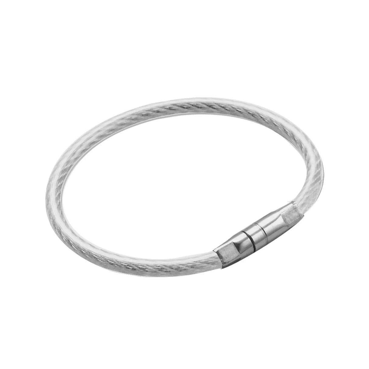 Lucky Line 80810 Locking Cable Ring, Clear, 25 per pack