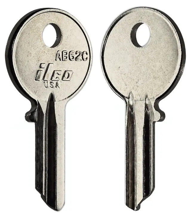 Kaba Ilco AB62C Key Blank – Abus Keyway, 4-Pin, Nickel-Plated Brass