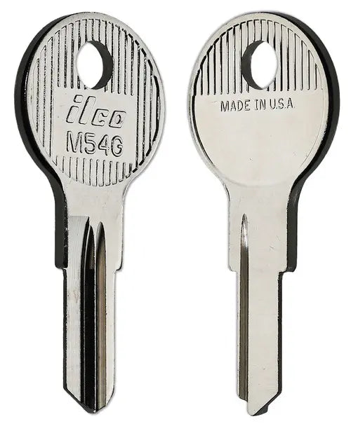 Kaba Ilco M54G Key Blank – Fort Keyway, Nickel-Plated Brass