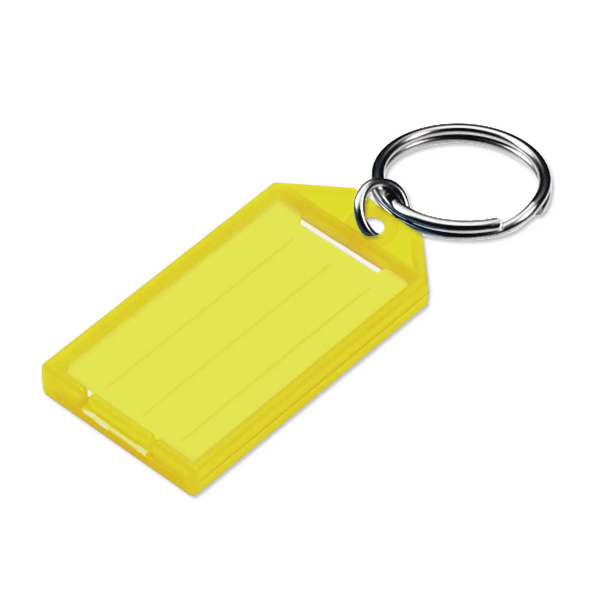 Lucky Line 6050080 Key Tag with Flap & Split Ring Yellow 100 Per Box
