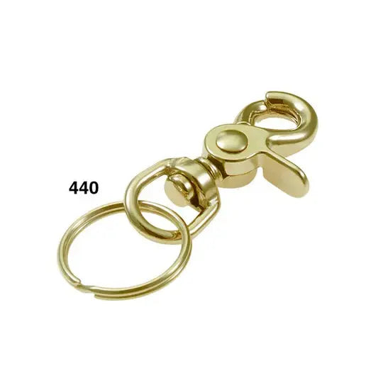 Lucky Line 44001 Brass Trigger Snap with Ring 1 Per Card