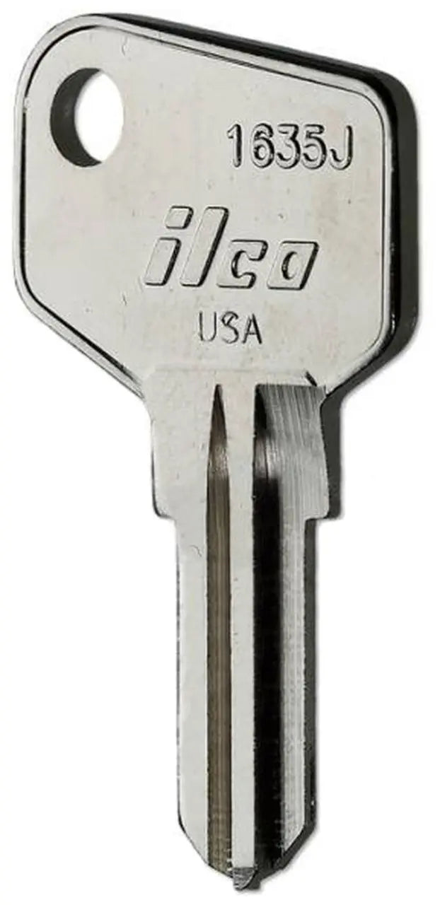 Kaba Ilco 1635J Key Blank – Arfe J-Section Cam Locks, Nickel-Plated Brass