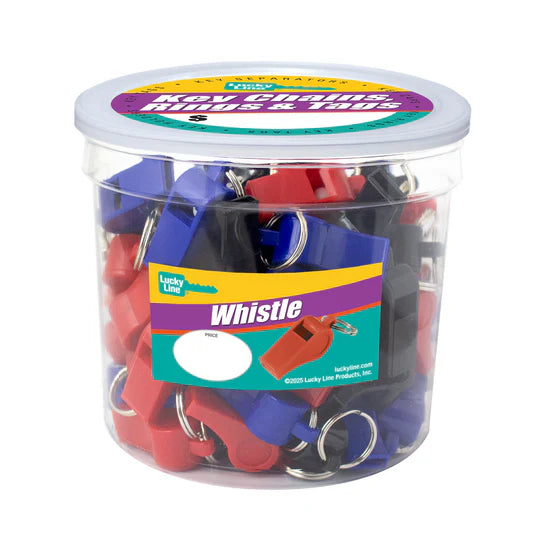 Lucky Line 42127 Whistle with Split Key Ring 75 pieces per jar