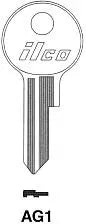 Kaba Ilco AG1 Key Blank – Age Keyway, Nickel-Plated Brass