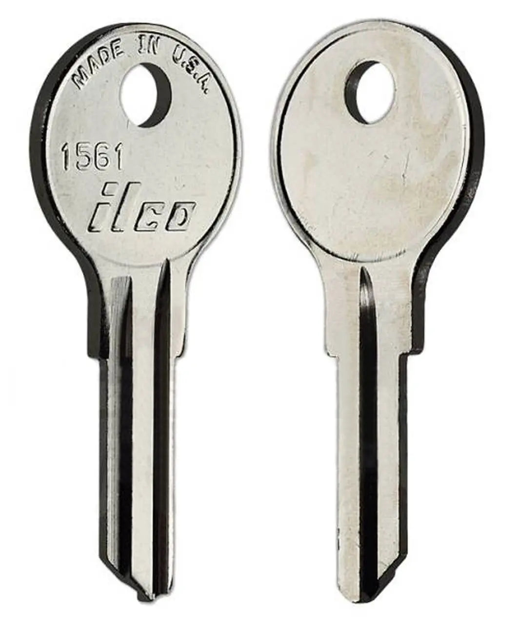 Kaba Ilco 1561 Hudson Key Blank – Nickel-Plated Brass, H10L Keyway