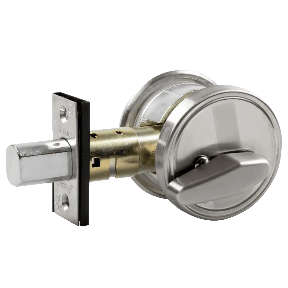 Arrow Lock DBX61-630-CS-KA4 Single Cylinder Deadbolt, Satin Stainless Steel, Adjustable Backset, SC1 Keyway