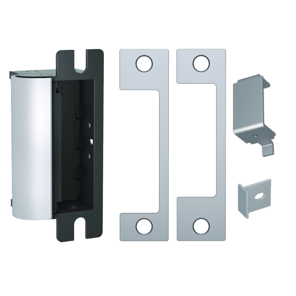 HES 1006CDB-630 Fail Secure, Complete 12/24VDC Electric Strike, HM and AD Faceplates, Satin Stainless Steel Finish