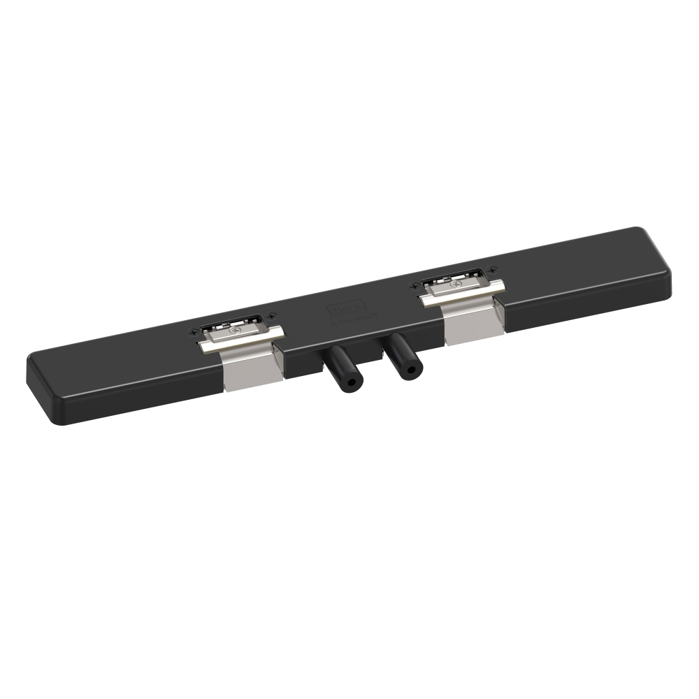 HES 9200N-BSP Grade 1 Field Selectable (Safe/Secure) 12/24VDC Electric Strike for Glass Double Doors with Vertical Rods, 4-5/8" Centered Keeper Spacing, Black Suede Powder Coat Finish