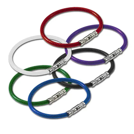 Lucky Line 81101 5" Twisty Cable Key Ring Asst 1 Per Card