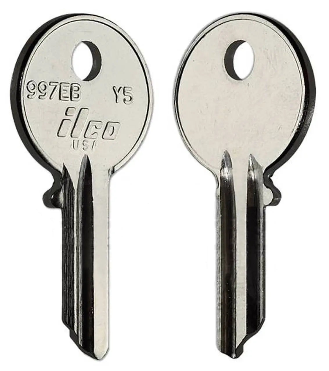 Kaba Ilco 997EB Key Blank – Yale Y5 Keyway, 4-Pin, Nickel-Plated Brass