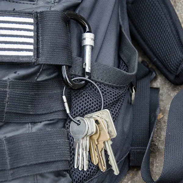 Lucky Line U12420 Locking Carabiner Keychain Black 1 Per Pack
