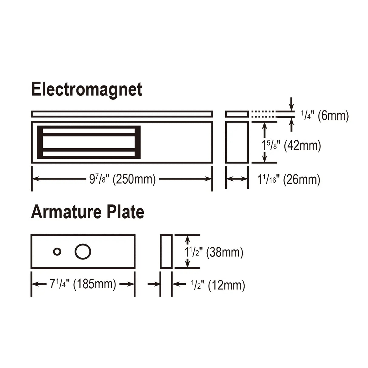 Seco-Larm E-941SA-600 12/24 VDC, 600 LB Magnetic Lock
