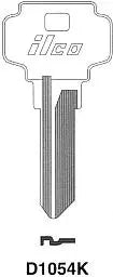 Kaba Ilco D1054K Key Blank – Dexter DE6 Keyway, 5-Pin, Nickel-Plated Brass