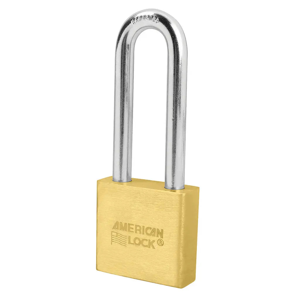 American Lock A5572KA 35257 Solid Brass Padlock 2" Body, 3" Tall 3/8" Diameter Shackle, Keyed Alike