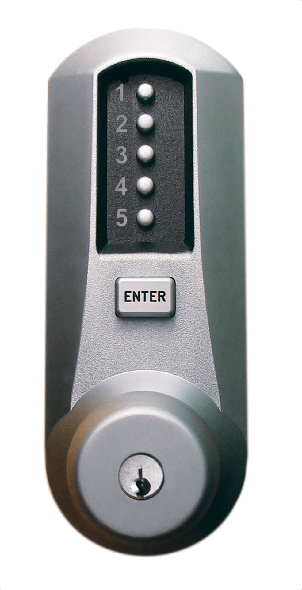 DormaKaba 5021XKWK-26D-41 Cylindrical Combination Knob Lock, 2-3/4" Backset, 1/2" Throw Latch, KIL, Kaba 90 Keyway, Satin Chrome
