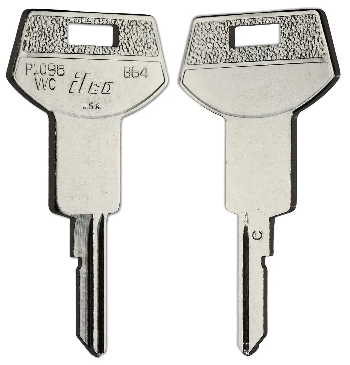 Kaba Ilco P1098WC (B64) General Motors Key Blank – Nickel-Plated Brass