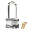 Master Lock 5KALJ A297 Laminated Steel Padlock 2" Body, 2-1/2" Tall 3/8" Diameter Shackle, Keyed Alike