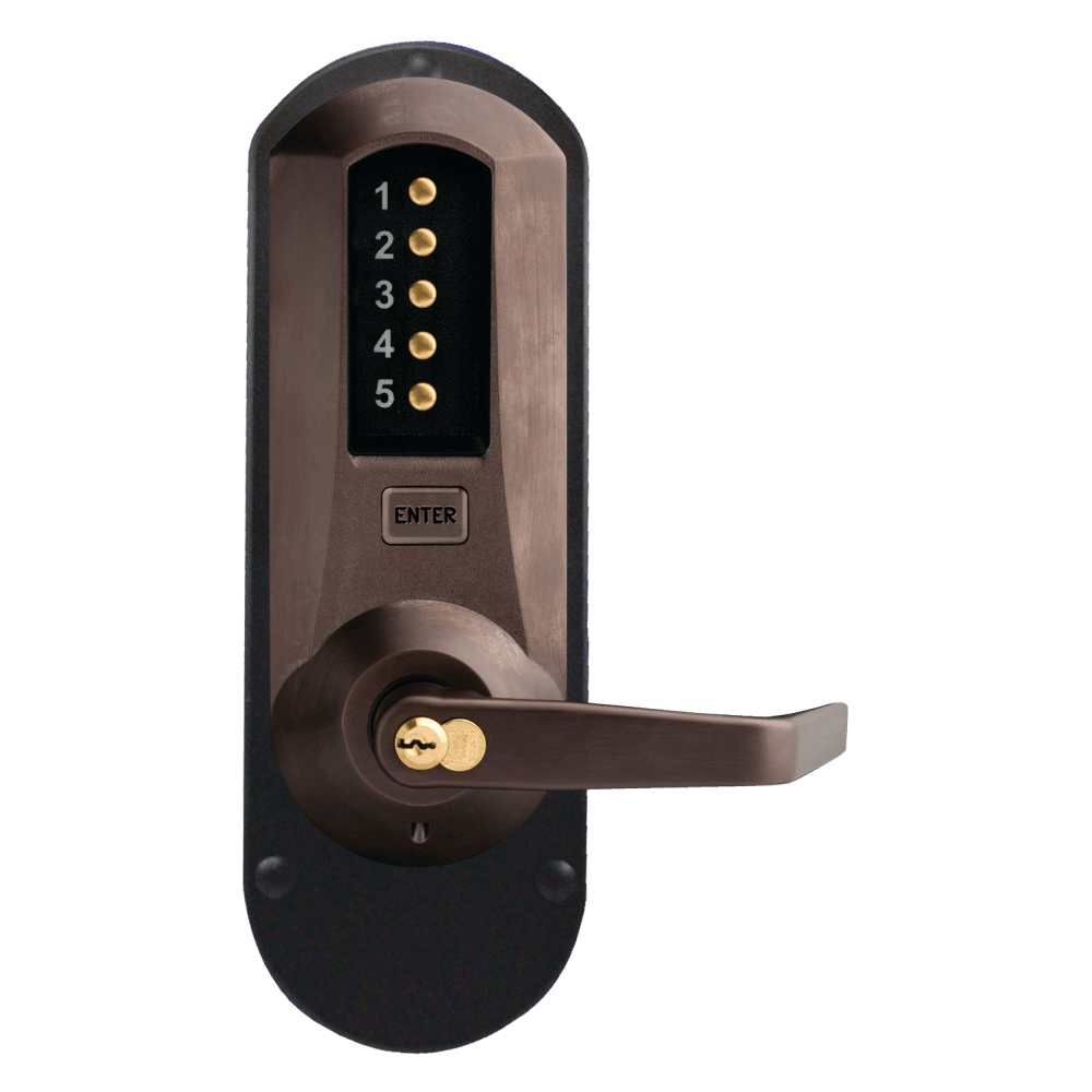 DormaKaba 5010RWL-744-41 Exit Trim, Winston Lever, Sargent LFIC Prep, Less Core, Dark Bronze with Brass Accents