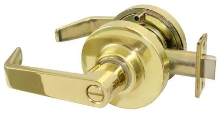 Marks USA 175L/3 Grade 2 Lock, Privacy, American Lever, 2-3/4", Polished Brass