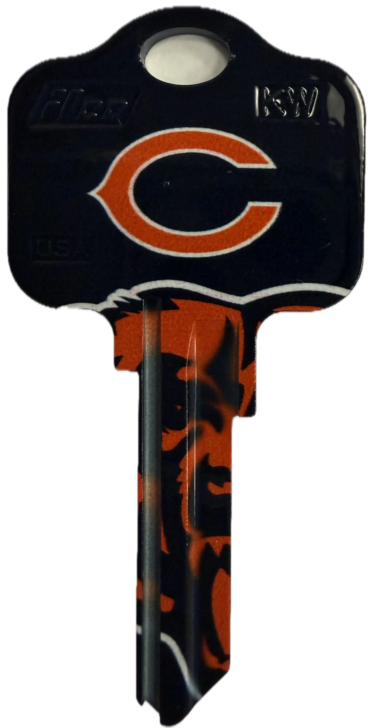 Kaba Ilco KW1-NFL-BEARS Chicago Bears Football House Key Blank KW Keyway