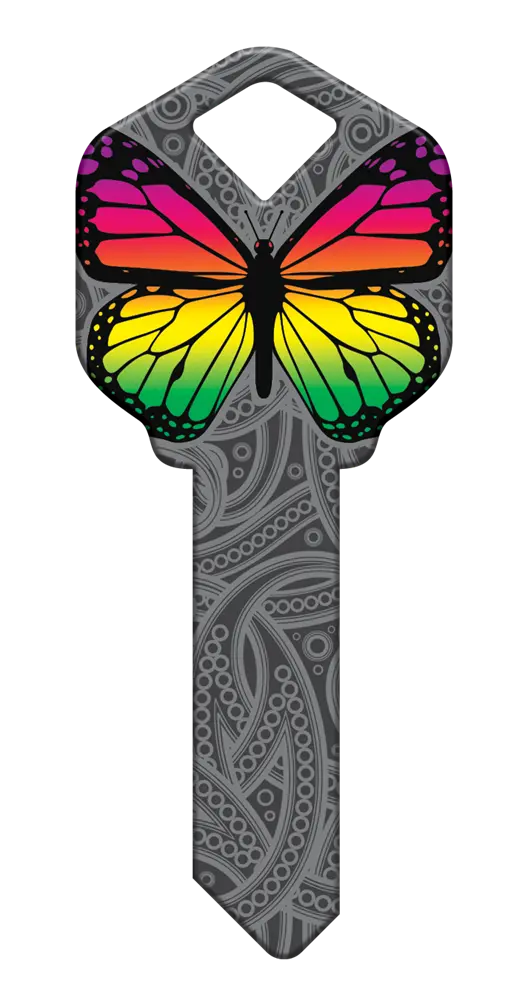 KW-HK46 Happy Keys Kwikset Rainbow Butterfly