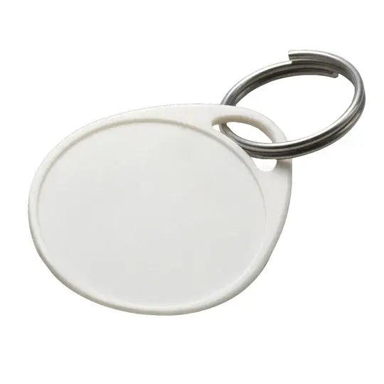 Lucky Line 25125 Round Label-It Plastic Tag with Ring White 100 Per Jar