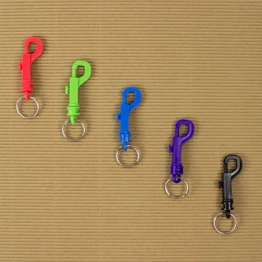 Lucky Line 41536 Plastic Key Clip Ring 36 pieces per card