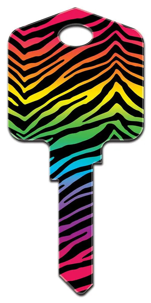 SC1-KL6 KOOL KEYS COLLECTION Schlage RAINBOW ZEBRA