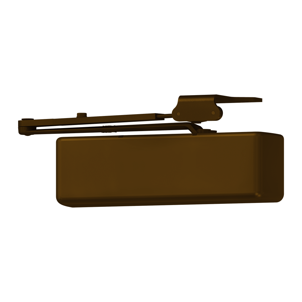 LCN 4040XP-RW/PA 695 Grade 1 Surface Door Closer, Regular Arm, PA Shoe, Push or Pull Side Mounting, 120 Degree Swing, Adjustable Size 1-6, Plastic Cover, Dark Bronze Painted Finish, Non-Handed