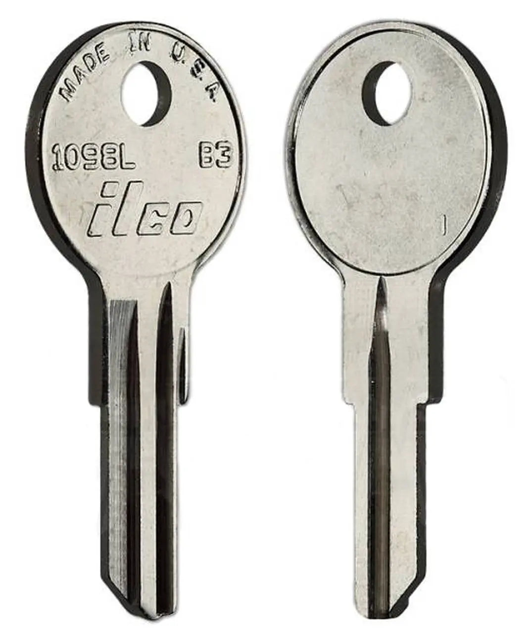 Kaba Ilco 1098L Key Blank – B3 Briggs & Stratton Keyway, Nickel-Plated Brass