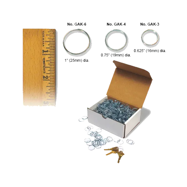 HPC GAK-6 Give-Away Key Rings 1" Diameter 1,000 per box