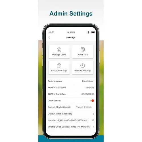 Seco-Larm SK-B141-PQ 12-24 VDC, Single Gang, Keypad Bluetooth with Prox Reader
