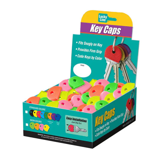 Lucky Line 16507 Key Cap Neon Asst 200 Per Display Box