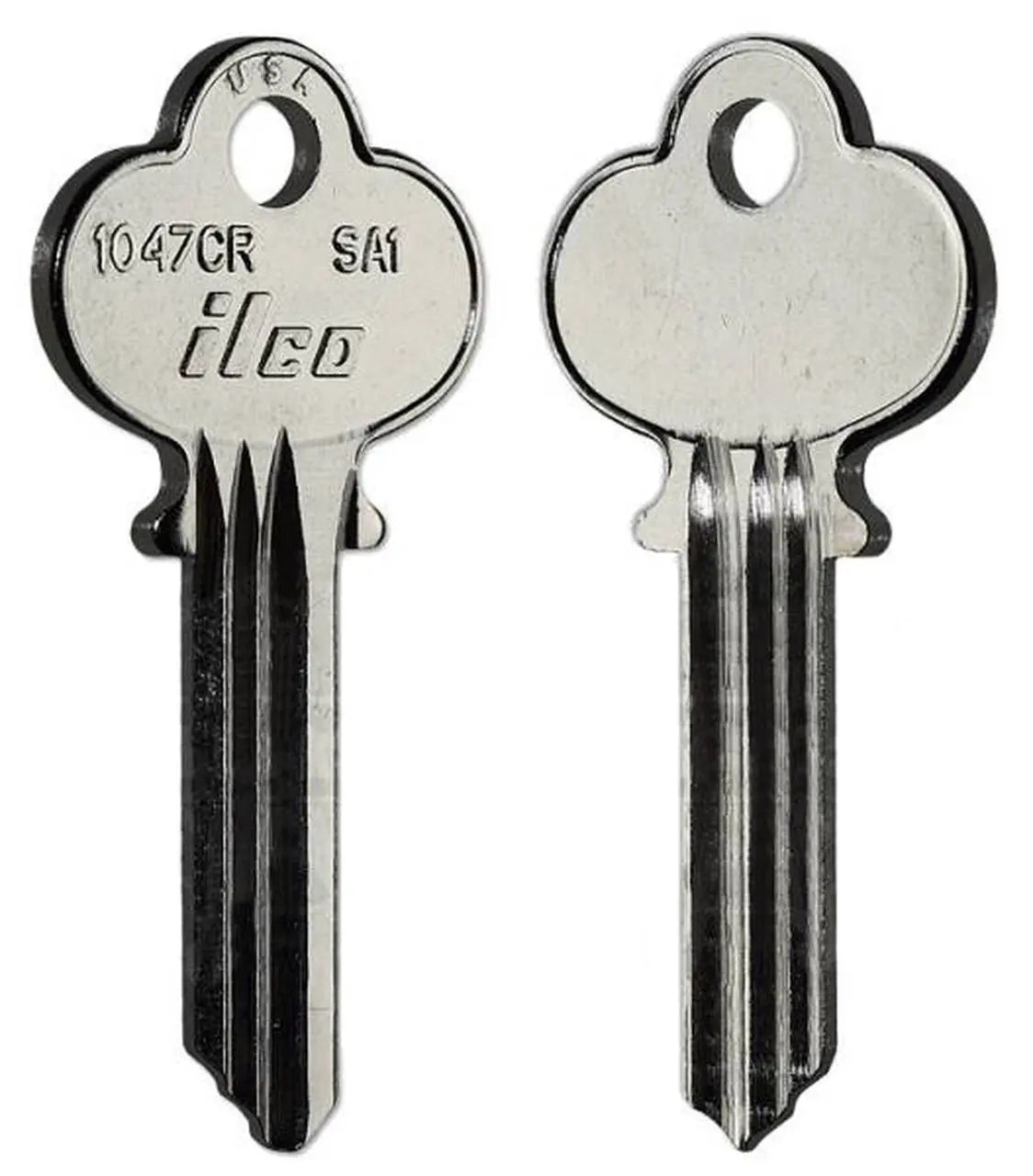 Kaba Ilco 1047CR Key Blank – Sager SA1 Keyway, Nickel-Plated Brass